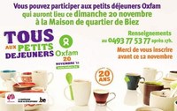 20-11-2011: Petits déjeuners Oxfam à BIEZ